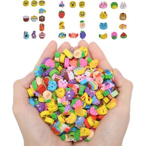300PCS Mini Cute Animals and Fruits Pencil Erasers for Kids Bulk in Kuwait