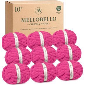 9 Pack Jumbo Chunky Yarn for Hand Knitting - #10 Chunky Chenille Yarn for Crocheting Blankets,Super Soft Bulky Fluffy Yarn, (22yds,8oz Each Skein),Sage Green in Kuwait