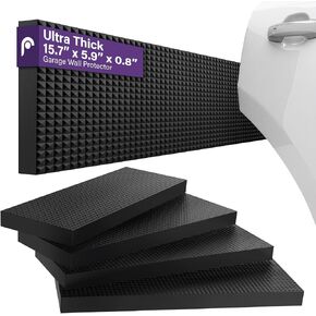 Fosmon Garage Wall Protector 15.7"x5.9"x0.6" (4 Packs), Diamond Shape EVA Foam (Withstand Up to 300LB Impact) with Fiberglass Mesh Self Adhesive Padding for Car Door Bumper Guard Parking Assist in Saudi Arabia