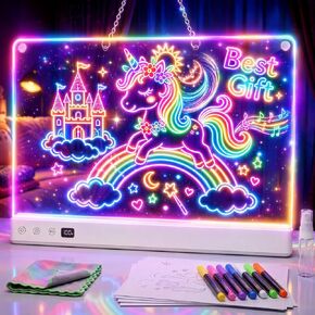 Rechargeable LED Drawing Board for Kids Birthday Christmas Gift for Girls in Saudi Arabia