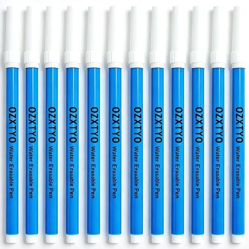OZXTYO Washable Fabric Markers for Sewing,5 Pack,Blue,Erasable in Kuwait