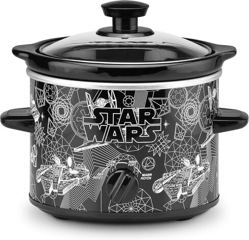 Star Wars Ships in the Galaxy 2-Quart Slow Cooker from Select Brands - Food Warmer for Dips, Soups & Other Dishes - Electric Kitchen Appliance with Tempered Glass Lid in Saudi Arabia