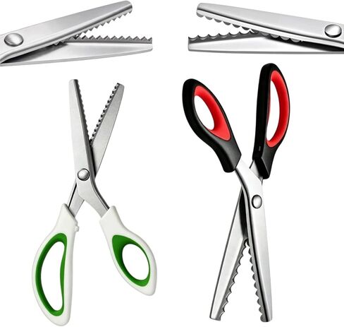 Pinking Shears Set 2 Pack, Scalloped and Zig Zag Fabric Scissors, 9.5 Inch in Saudi Arabia