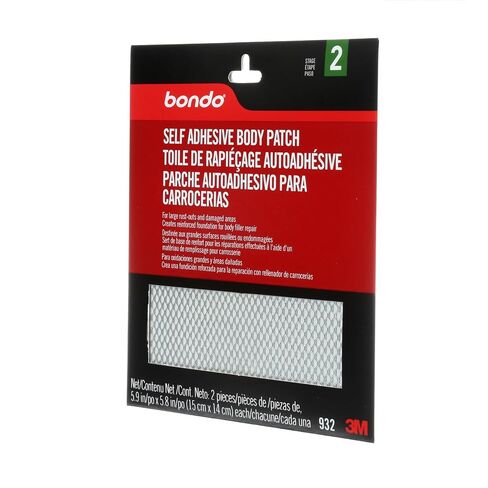 Bondo Self-Adhesive Body Patch, For Large Rust-Outs and Damaged Areas, 2 Patches, 5.9 in x 5.8 in, 2 Patches in Kuwait