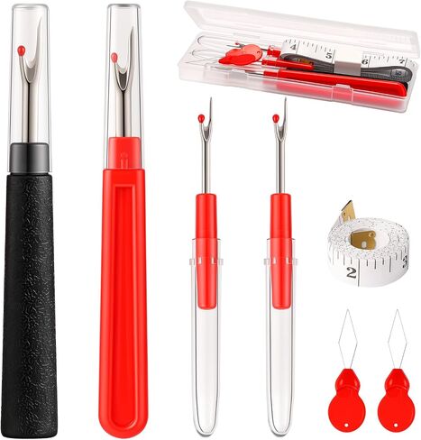 Seam Ripper Tool Kit 4 PCS 2 Large & 2 Small with Threaders & Tape Measure in Kuwait
