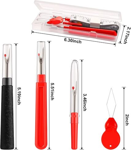 Seam Ripper Tool Kit 4 PCS 2 Large & 2 Small with Threaders & Tape Measure in Kuwait