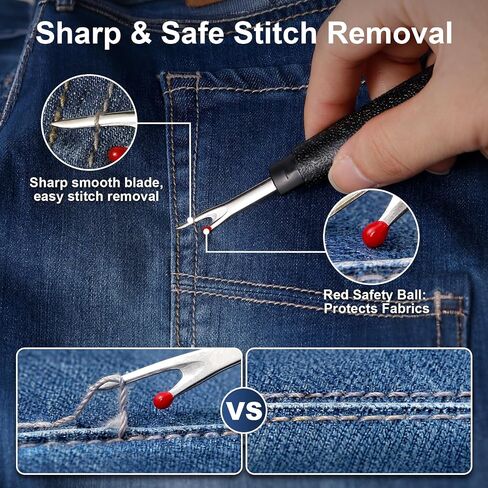 Seam Ripper Tool Kit 4 PCS 2 Large & 2 Small with Threaders & Tape Measure in Kuwait