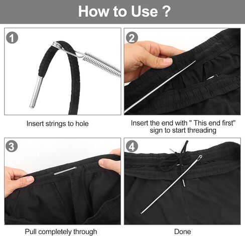 MiniRed 12PCS Drawstring Cord, 57 Inch Drawstring for Sweatpants, Drawstrings Replacement with Easy Threaders and Cord Locks, Draw Strings for Shorts Pants Jackets Coats Hoodies (3Colors) in Kuwait