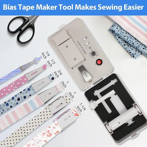 Bias Tape Maker Machine with 6 Different-Sized Tips for Sewing & Quilting in Saudi Arabia