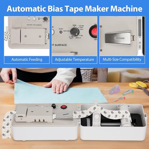 Bias Tape Maker Machine with 6 Different-Sized Tips for Sewing & Quilting in Saudi Arabia