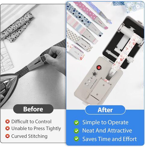 Bias Tape Maker Machine with 6 Different-Sized Tips for Sewing & Quilting in Saudi Arabia