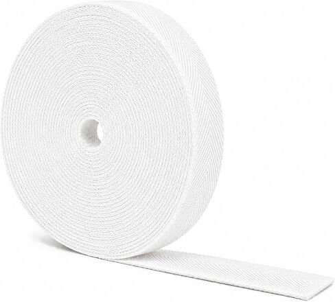 Mandala Crafts 1/4 Inch Wide Natural Cotton Twill Tape Ribbon, 50 YDs in Kuwait
