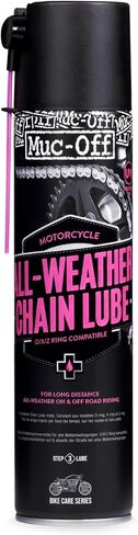 Muc Off All-Weather Motorcycle Chain Lube, 400 Milliliters - Premium Motorbike Chain Lubricant Spray - Formulated for All Weather Conditions in Kuwait