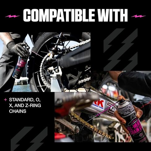 Muc Off All-Weather Motorcycle Chain Lube, 400 Milliliters - Premium Motorbike Chain Lubricant Spray - Formulated for All Weather Conditions in Kuwait