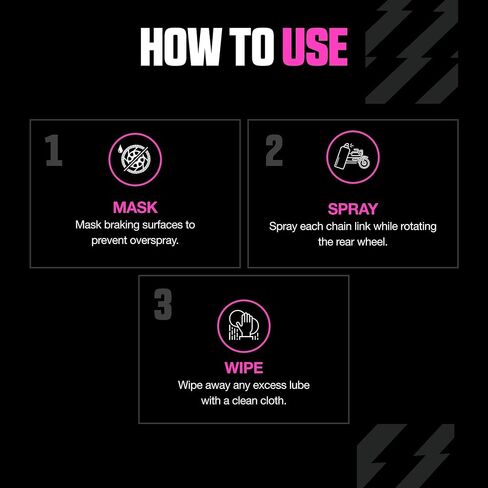 Muc Off All-Weather Motorcycle Chain Lube, 400 Milliliters - Premium Motorbike Chain Lubricant Spray - Formulated for All Weather Conditions in Kuwait