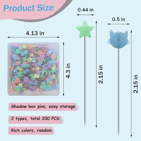 200PCS Sewing Pins for Fabric, Straight Pins Sewing with Flat Head Pins in Kuwait