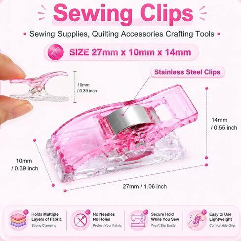 300PCS Sewing Pins & 50PCS Sewing Clips for Quilting, Sewing, Crafts in Kuwait