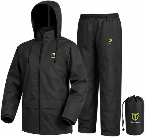 TIDEWE Rain Suit, Waterproof Breathable Lightweight 2 Pieces Rainwear in Saudi Arabia