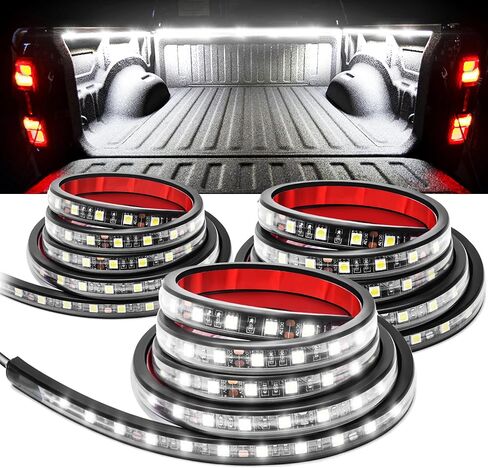 MICTUNING 3Pcs 60 Inch Truck Bed Lights - White Waterproof LED Light Strip with On-Off Switch Fuse Splitter Cable Compatible for Truck Jxxp Pickup RV SUV Vans Cargo Boats and More in Kuwait