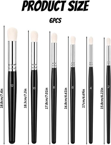 6PCS Stencil Brushes for Painting, Natural Wool Bristle Dome Art Brushes in Kuwait