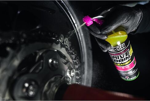 Muc-Off Powersports Drivetrain Cleaner, 16.9 fl oz - Chain Cleaner and Degreaser Spray for Motorcycle Cleaning - Advanced Motorcycle Cleaner in Saudi Arabia