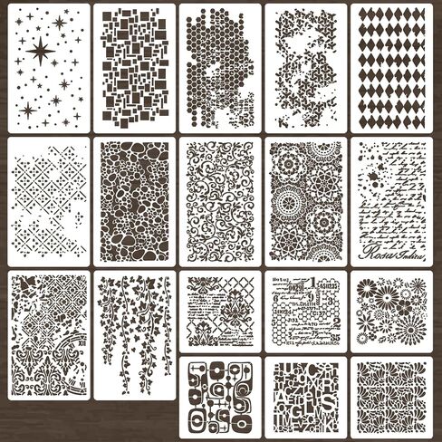 Damask Stencil Stencils for Crafts Reusable 7.8"x4" in Kuwait