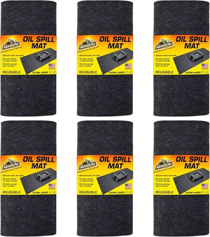 Armor All Premium Oil Spill Mat, Garage Floor Maintenance Mat (30" x 59"), Absorbent Oil Pad, Reusable, Washable, Durable, Waterproof Backing Contains Liquids, Protects Surface (USA Made) in Saudi Arabia