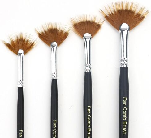 GACDR Fan Grainer Brush for Painting – 4PCS Grainer Watercolor Brush Set in Kuwait