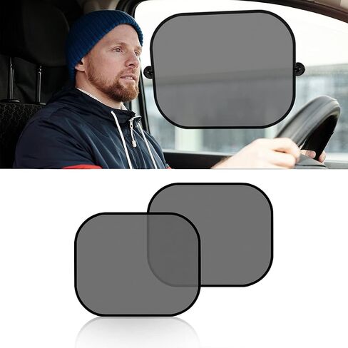 Car Rear Window Sunshade with Suction Cup, Sun UV Rays Protection for Car Back Window, Sunlight Shield Blocker Mesh Cover for Rear Facing Seats, Car Accessories for Baby, Pets, Children （39"x19"/Rear） in Kuwait