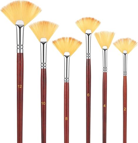 12 Pcs Fan Paint Brush, Fan Brush for Painting in Kuwait