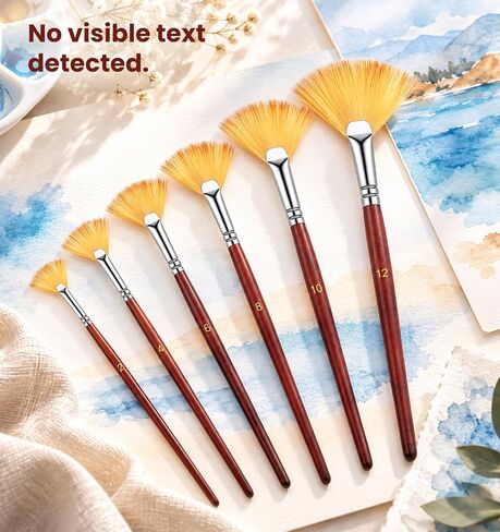 12 Pcs Fan Paint Brush, Fan Brush for Painting in Kuwait