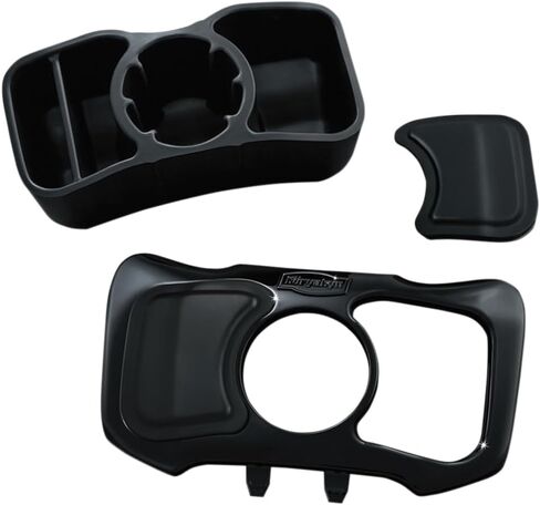 Kuryakyn 1669 Motorcycle Accent Accessory: Inner Fairing Glove Box Storage Cubby with Drink/Cup Holder for 2012-17 Honda Gold Wing GL1800, F6B Motorcycles, Chrome in Kuwait