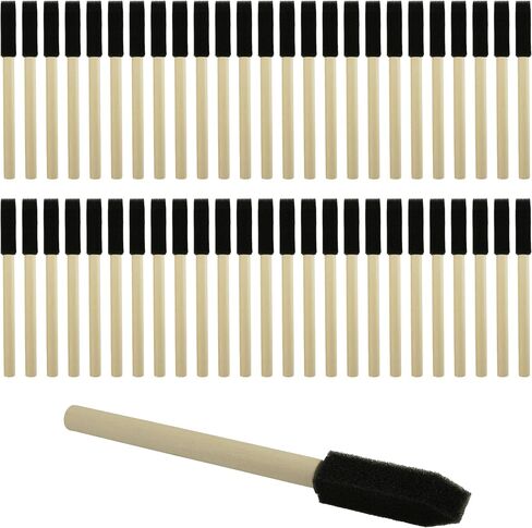 فرشاة الاستنسل المستديرة وفرشاة الرغوة الصغيرة مع رغوة عالية الكثافة 50pcs لصياغة صغيرة (5/16 "، 1/2" ، 3/4 "، 1" ، 1-1/2 "، 2") ... in Kuwait