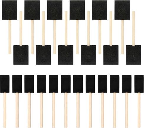 Foam Paint Brushes, 50 PCS, 1" Wide Head with Wooden Handle in Saudi Arabia