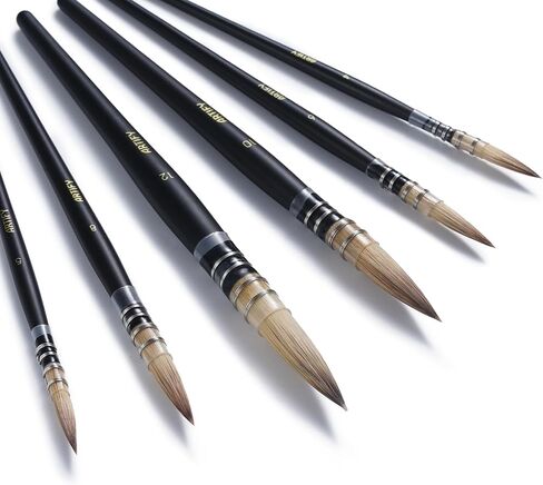 Artify Watercolor Brushes Professional, Quill Watercolor Brush Set 3Pcs, Large Water Color Brushes, Artists Brushes for Watercolor, Gouach, Fluid Acrylic, Ink in Saudi Arabia