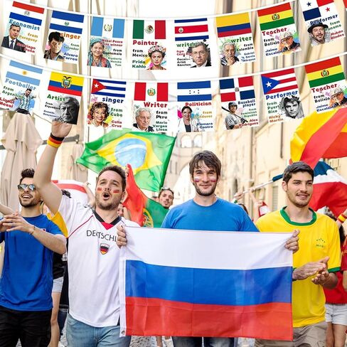 Hispanic Heritage Month Decorations 21 Countries String Flags in Saudi Arabia