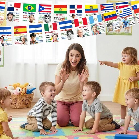 Hispanic Heritage Month Decorations 21 Countries String Flags in Saudi Arabia