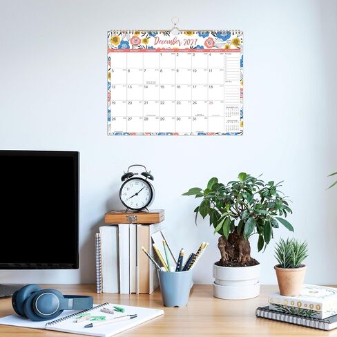2023-2024 Wall Calendar – Jul 2023 - Dec 2024, 18 Months Hanging Monthly Calendar Planner, 14.8" x 11.57", Twin-Wire Binding, Julian Dates, Large Block, Notes, To-do List, Thick Paper, Perfect for Organizing in Kuwait