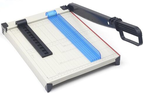 TEXALAN(R) Paper Cutter Letter Size Paper Trimmer 12" Cut Length 12 Sheet Capacity Guillotine Paper Photo Cutter with Magnet Clamp, Paper Guide, Size Guideline in Saudi Arabia