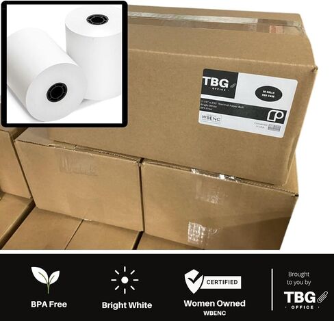 3 1/8" x 230' Thermal Paper Rolls - BPA FREE – MADE IN USA - Receipt paper rolls – Point of Sale Cash Register - Thermal printer paper - Credit Card Paper - for POS systems (1 Case - 30 Rolls) in Kuwait
