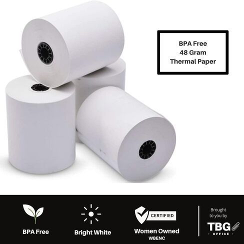 3 1/8" x 230' Thermal Paper Rolls - BPA FREE – MADE IN USA - Receipt paper rolls – Point of Sale Cash Register - Thermal printer paper - Credit Card Paper - for POS systems (1 Case - 30 Rolls) in Kuwait