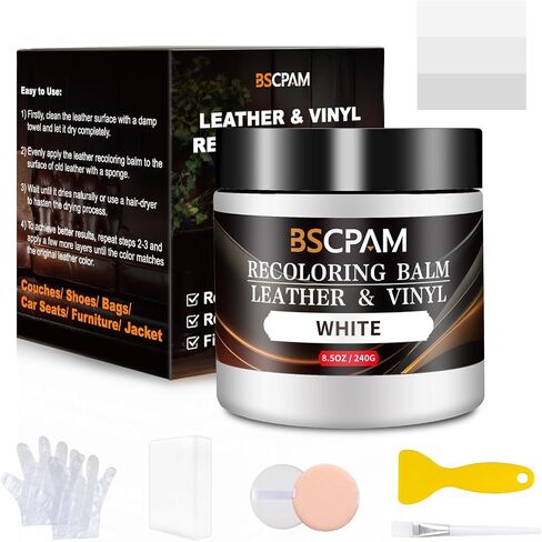 Light Brown Leather Recoloring Balm,Leather Color Restorer,Leather Repair kit for Furniture and Car Interior,Leather Couch Scratch Repair,Leather Dye Paint for Faded,Cracked and Damaged Leather in Saudi Arabia