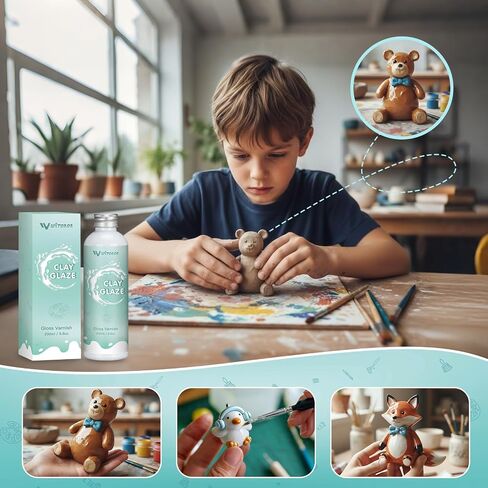 WITOROR 200ml Air Dry Clay Glaze, High Gloss Protective Sealer & Varnish in Saudi Arabia