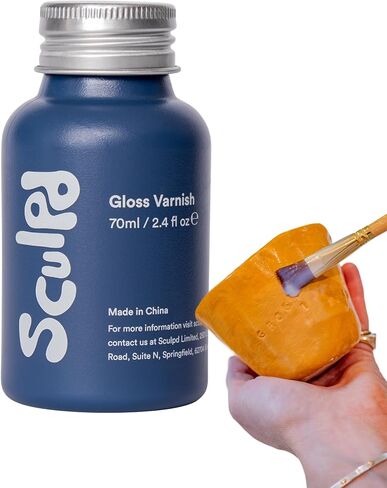 Sculpd Air Dry Clay Glaze, Waterproof Gloss Varnish 4.05 Fl Oz (120ml) in Kuwait