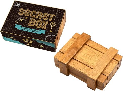 BSIRI Wooden Secret Money Puzzle Box Brain Teaser with Hidden Compartments Ideal Jewelry Stash 3D Lock Gift Card Wood Stash Holder for Cash Gifts Storage for Kids and Adults Double Magic Puzzles Boxes in Saudi Arabia