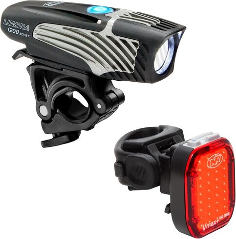 NiteRider Lumina 1200 Boost USB ضوء الدراجة القابل لإعادة الشحن، مصباح أمامي قوي للدراجة، ضوء أمامي LED سهل التركيب للرجال والنساء، الطريق الجبلية، المدينة، التنقل، المغامرة، ركوب الدراجات، مصباح يدوي للسلامة in Kuwait