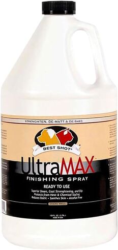 Best Shot UltraMAX Pro Finishing Spray, Ideal Detangler Spray for Pets, Hydrating and Soothing Pet Grooming Spray, for Dogs and Cats, 34 Oz. in Saudi Arabia
