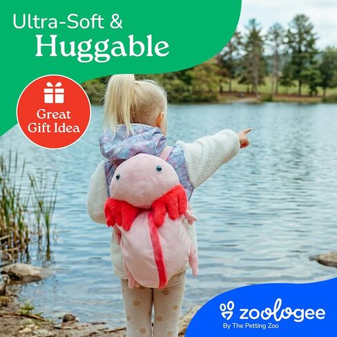 The Petting Zoo Pink Axolotl Plush Backpack Stuffed Animal, 20 in in Kuwait