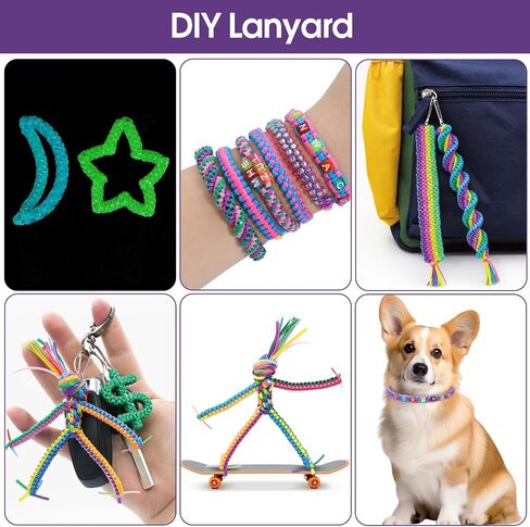 Lanyard String with Bracelet Jig– 20 Rolls Gimp String, Boondoggle String in Saudi Arabia