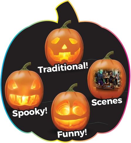 Jabberin' Jack Motion Sensor 12 Inch XL Talking Animated Orange Pumpkin with Built in Video Projector and Speaker Includes 80 Minutes of Content in Kuwait
